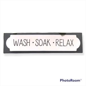 ⛱ WASH SOAK AND RELAX LAUNDRY HANGING SIGN ⛱